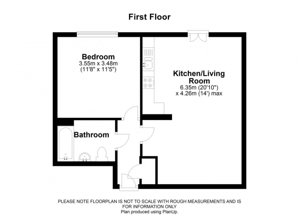 Floor Plan Image for 1 Bedroom Apartment for Sale in Elvian Close, Reading