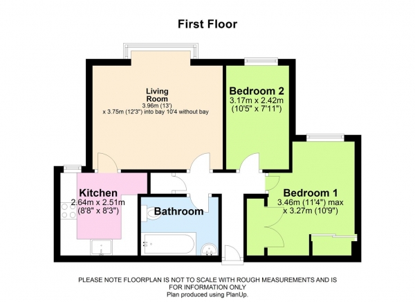 Floor Plan Image for 2 Bedroom Apartment for Sale in Kendrick Road, Reading