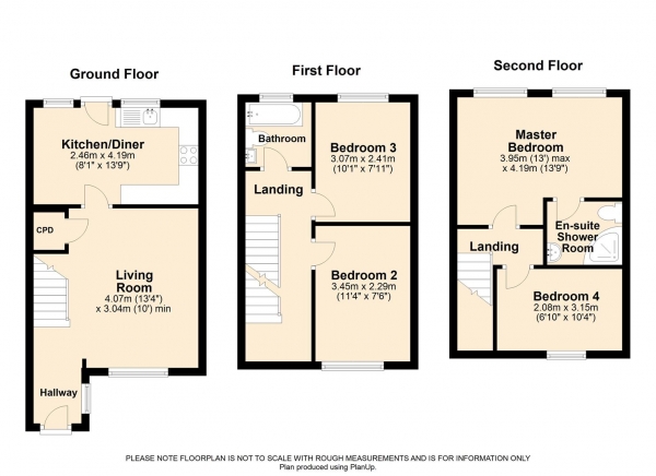 Floor Plan Image for 4 Bedroom Property for Sale in Elm Park, Reading