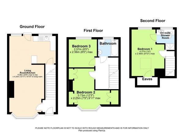 Floor Plan Image for 3 Bedroom Terraced House for Sale in Park Lane, Tilehurst, Reading