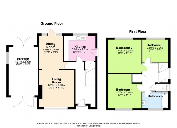 Floor Plan Image for 3 Bedroom Detached House for Sale in Langley Hill, Calcot, Reading