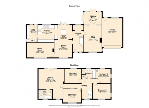 Floor Plan Image for 5 Bedroom Detached House for Sale in Fairway Avenue, Tilehurst, READING