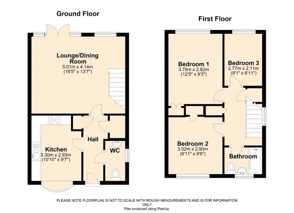 Floor Plan Image for 3 Bedroom Semi-Detached House for Sale in Yew Tree Rise, Calcot, Reading