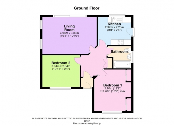 Floor Plan Image for 2 Bedroom Detached Bungalow for Sale in Skilton Road, Tilehurst, Reading