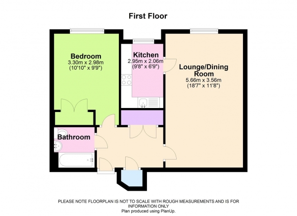 Floor Plan Image for 1 Bedroom Retirement Property for Sale in York lodge , Park Lane, Tilehurst, Reading