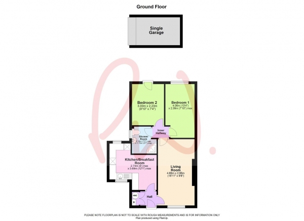 Floor Plan Image for 2 Bedroom Bungalow for Sale in Rushmoor Gardens, Calcot, Reading