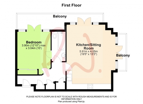 Floor Plan Image for 1 Bedroom Apartment for Sale in Rossby, Shinfield, Reading