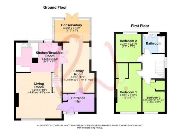 Floor Plan Image for 3 Bedroom End of Terrace House for Sale in Barton Road, Tilehurst, Reading