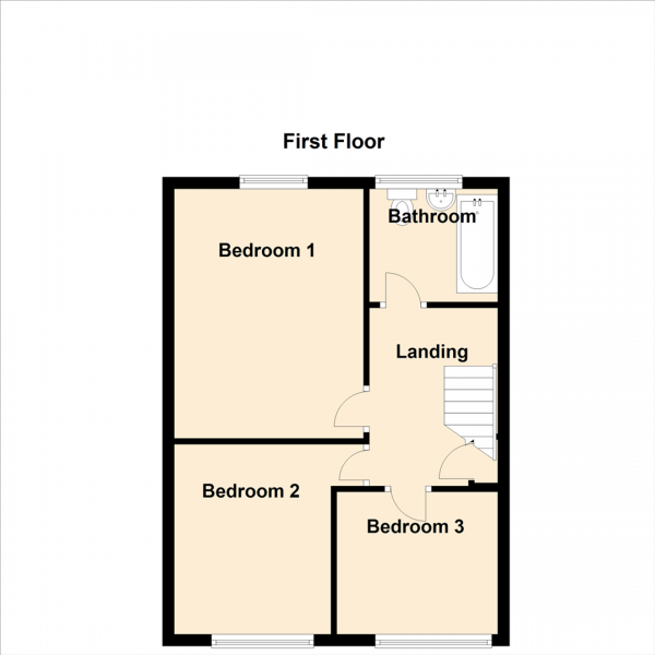 Floor Plan Image for 3 Bedroom Semi-Detached House for Sale in Quarry Close, Killingworth Village, Newcastle Upon Tyne