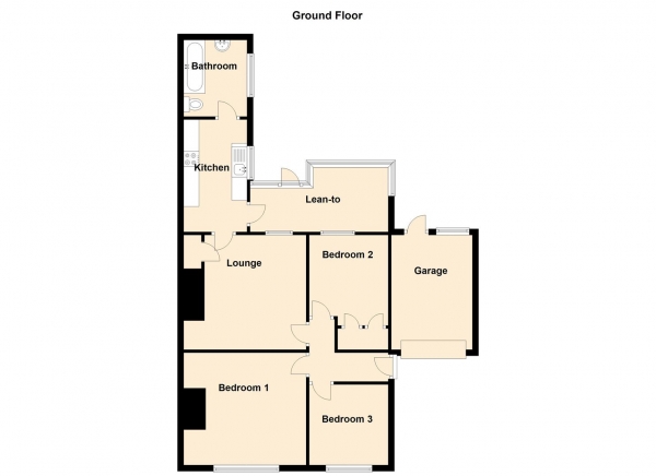 Floor Plan Image for 3 Bedroom Semi-Detached Bungalow for Sale in Glebe Road, Forest Hall