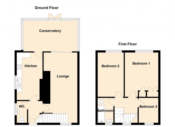 Floor Plan Image for 3 Bedroom Semi-Detached House for Sale in Weetslade Crescent, Dudley, Cramlington