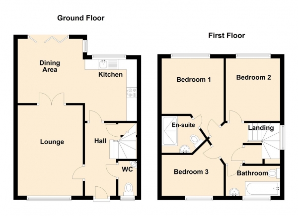 Floor Plan Image for 3 Bedroom Detached House for Sale in Military Close, Killingworth Village