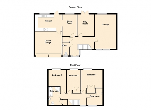 Floor Plan Image for 4 Bedroom Detached House for Sale in Green Lane, Killingworth Village