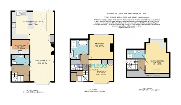 Floor Plan Image for 3 Bedroom Semi-Detached House for Sale in Marina Way, Cippenham