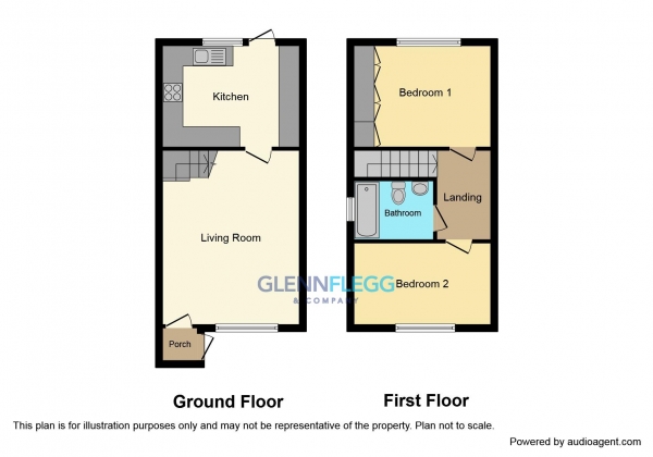 Floor Plan Image for 2 Bedroom End of Terrace House for Sale in Waterbeach Road, Slough