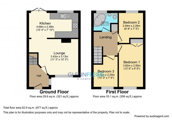 Floor Plan Image for 3 Bedroom Terraced House for Sale in Stanley Green East, Langley