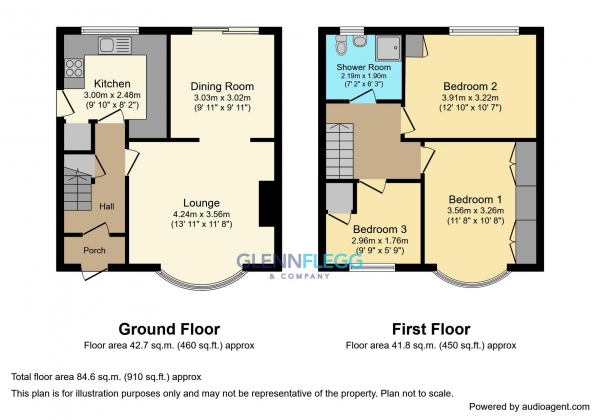 Floor Plan Image for 3 Bedroom Semi-Detached House for Sale in Castleview Road, Langley