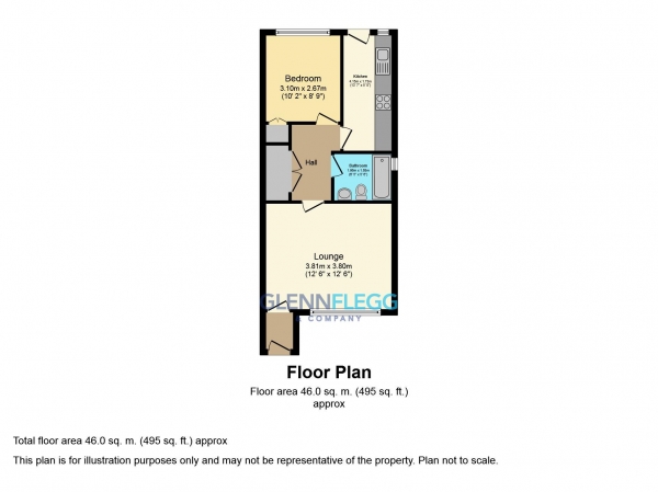 Floor Plan Image for 1 Bedroom Ground Maisonette for Sale in Churchfield Mews, Wexham Road, Slough