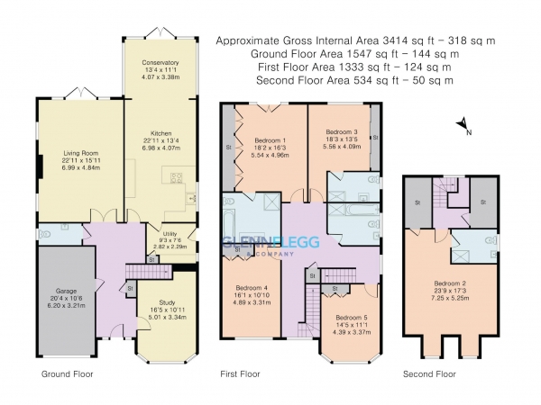 Floor Plan Image for 5 Bedroom Detached House for Sale in Knowle Grove, Virginia Water