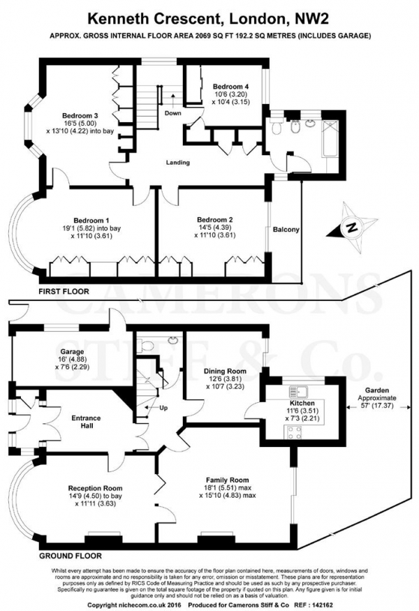 Floor Plan Image for 4 Bedroom Semi-Detached House for Sale in Kenneth Crescent, Willesden Green