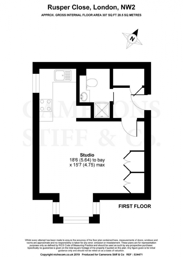 Floor Plan Image for Studio for Sale in Rusper Close