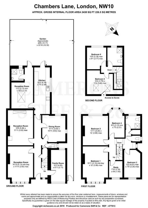 Floor Plan for 6 Bedroom Property for Sale in Chambers Lane, London, NW10, 2RN -  &pound1,100,000