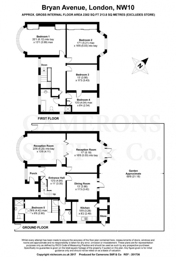 Floor Plan Image for 5 Bedroom Detached House for Sale in Bryan Avenue, Willesden