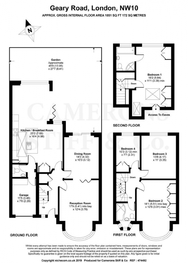 Floor Plan Image for 4 Bedroom Property for Sale in Geary Road, Dollis Hill