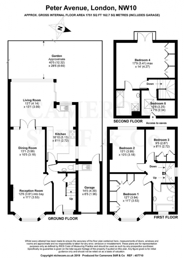 Floor Plan Image for 5 Bedroom Property for Sale in Peter Avenue, Willesden Green