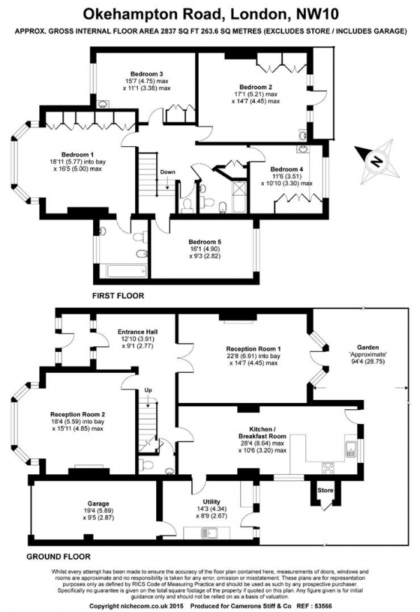 Floor Plan Image for 5 Bedroom Semi-Detached House for Sale in Okehampton Road, Queens Park