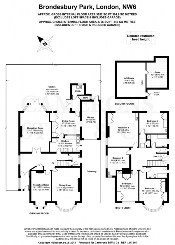 Floor Plan Image for 5 Bedroom Detached House for Sale in Brondesbury Park, Brondesbury Park