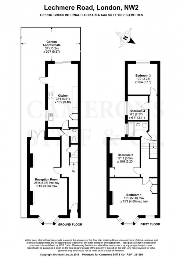 Floor Plan Image for 4 Bedroom Semi-Detached House for Sale in Lechmere Road, Willesden Green