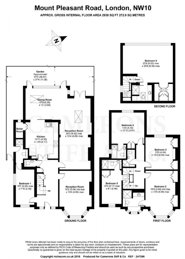 Floor Plan Image for 6 Bedroom Semi-Detached House for Sale in Mount Pleasant Road, Brondesbury Park