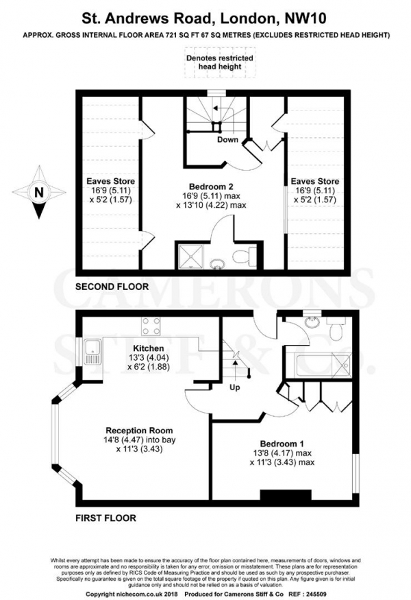 Floor Plan Image for 2 Bedroom Apartment for Sale in St Andrews Road, Willesden