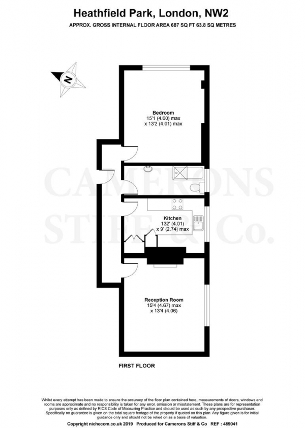 Floor Plan Image for 1 Bedroom Flat for Sale in Heathfield Park, London