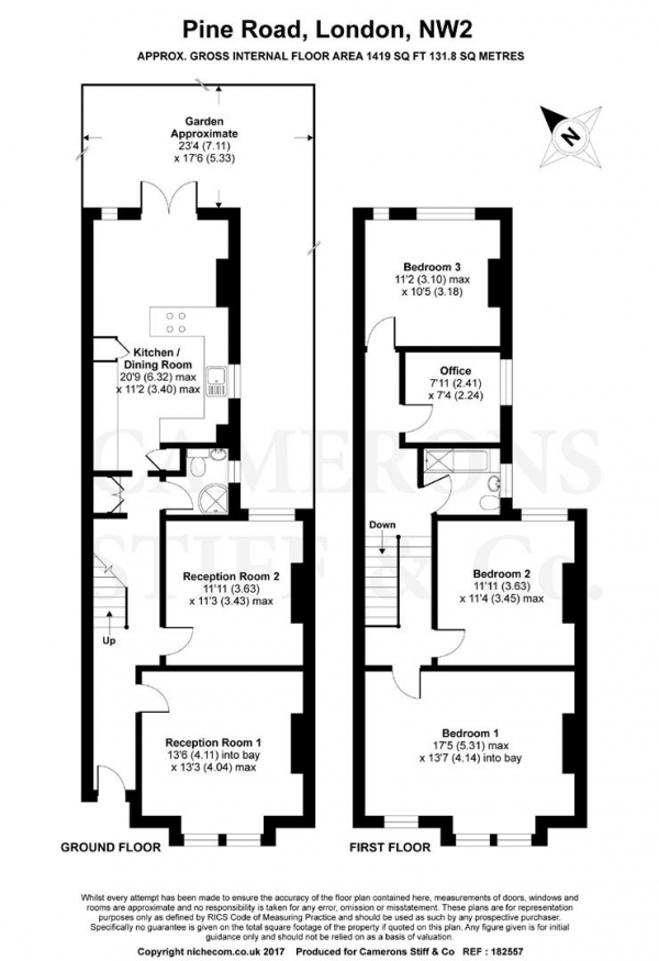 Floor Plan Image for 4 Bedroom Property for Sale in Pine Road, Cricklewood