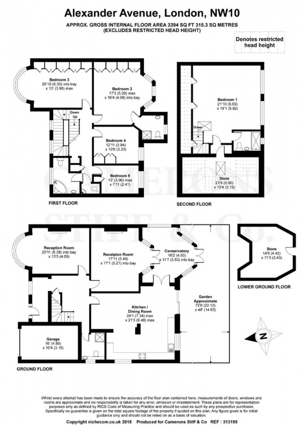 Floor Plan Image for 5 Bedroom Detached House for Sale in Alexander Avenue, Willesden