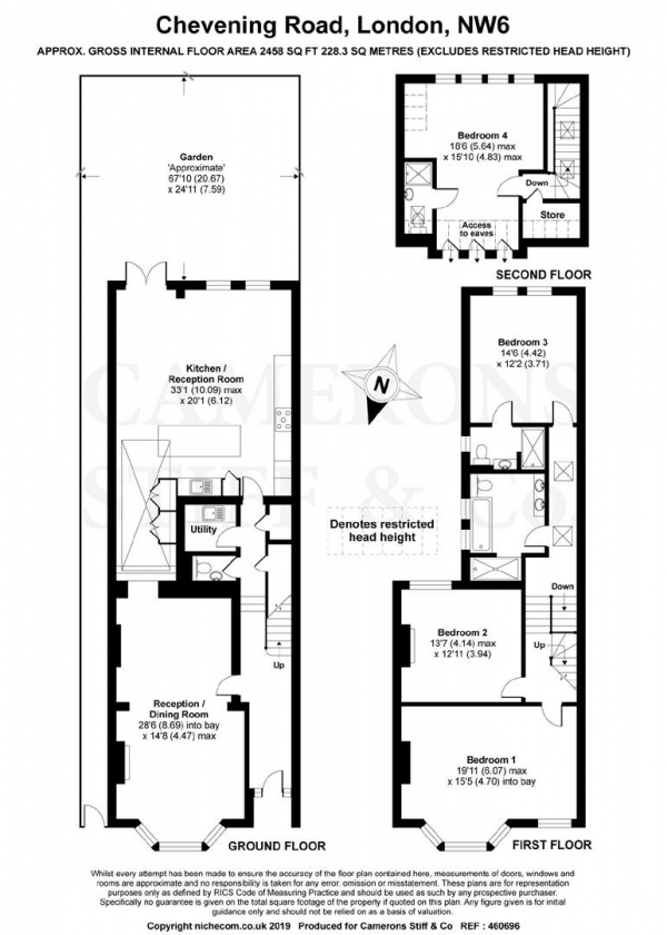 Floor Plan Image for 4 Bedroom Property for Sale in Chevening Road, Queens Park