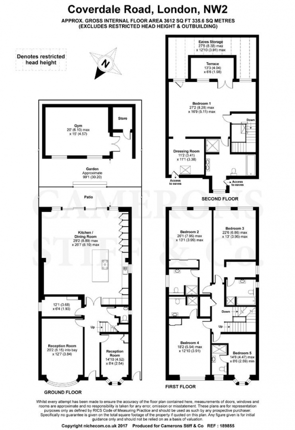 Floor Plan Image for 5 Bedroom Detached House for Sale in Coverdale Road, Brondesbury Park