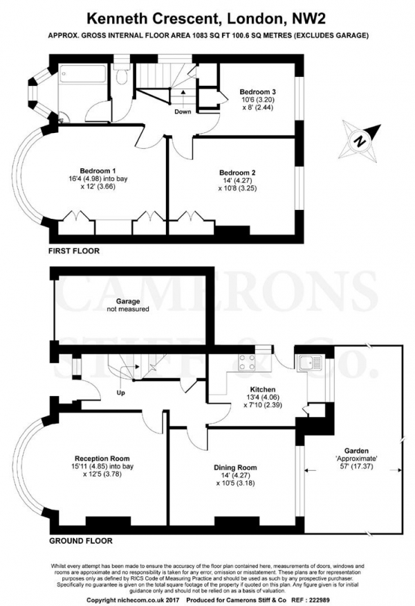 Floor Plan Image for 3 Bedroom Semi-Detached House for Sale in Kenneth Crescent, Willesden Green