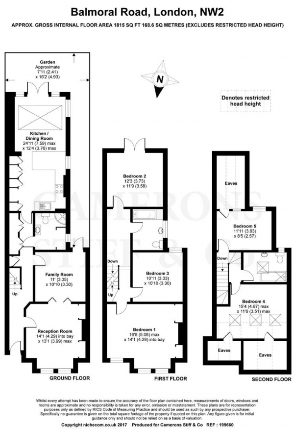 Floor Plan Image for 5 Bedroom Terraced House for Sale in Balmoral Road, Willesden Green