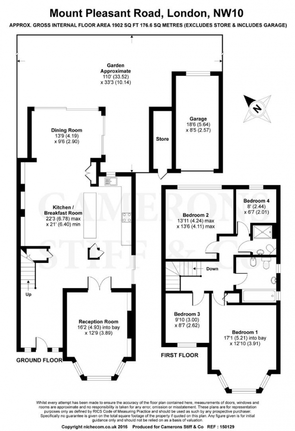 Floor Plan Image for 4 Bedroom Semi-Detached House for Sale in Mount Pleasant Road, Brondesbury Park