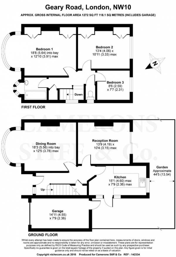 Floor Plan Image for 3 Bedroom Semi-Detached House for Sale in Geary Road, London