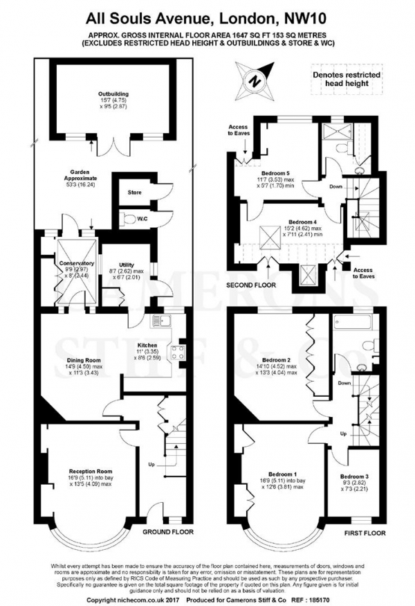 Floor Plan Image for 5 Bedroom Terraced House for Sale in All Souls Avenue, Kensal Rise