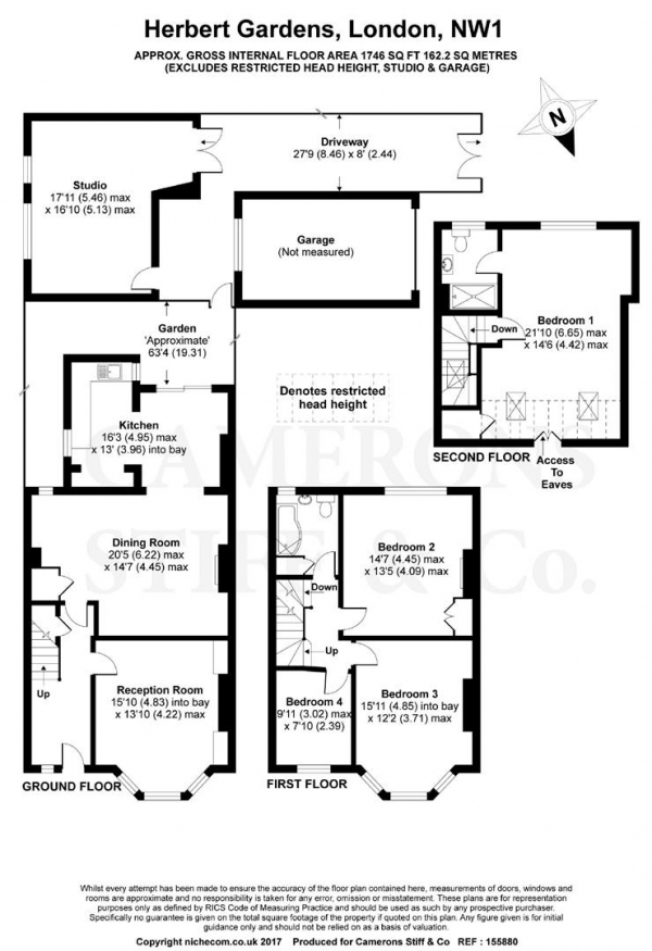 Floor Plan Image for 4 Bedroom Terraced House for Sale in Herbert Gardens, Kensal Rise