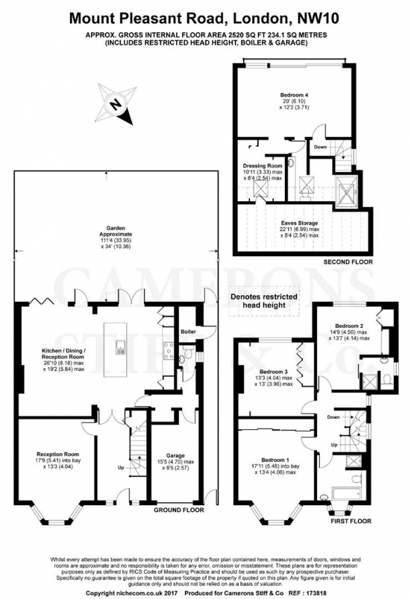 Floor Plan Image for 4 Bedroom Semi-Detached House for Sale in Mount Pleasant Road, Brondesbury Park