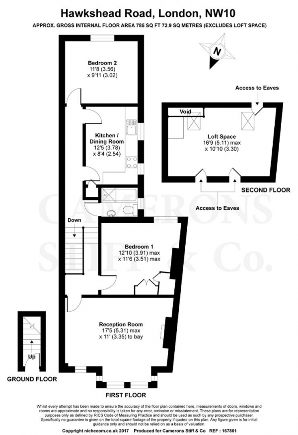 Floor Plan Image for 2 Bedroom Apartment for Sale in Hawkshead Road, Willesden