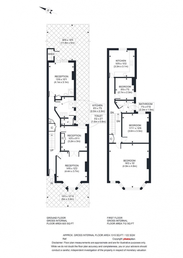 Floor Plan Image for 4 Bedroom Terraced House for Sale in Langler Road, Kensal Rise