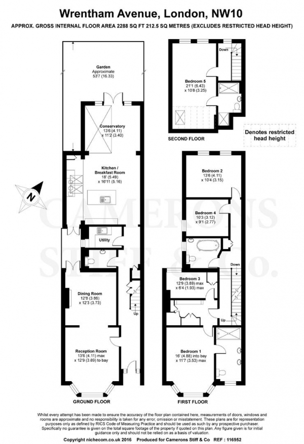 Floor Plan Image for 5 Bedroom Semi-Detached House for Sale in Wrentham Avenue, Queens Park