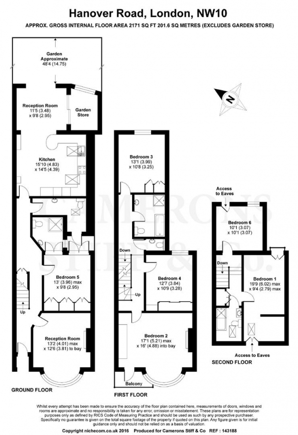 Floor Plan Image for 5 Bedroom Terraced House for Sale in Hanover Road, Kensal Rise